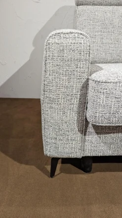 Restyl Schlafsofas|Schlafsofa Enya Stoff 2-7074 Grau Füße Schwarz