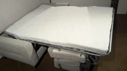 Restyl Schlafsofas|Schlafsofa Enya Stoff 2-7074 Grau Füße Schwarz