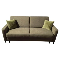 Restyl Schlafsofas|Schlafsofa Eve Stoff 2 6944 Grün Fuß Metall Schwarz Mit 2 Kissen Und Kaltschaummatratze