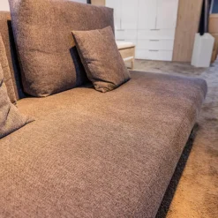 Nehl Schlafsofas|Schlafsofa Genua Bezug Stoff Alpha Anthrazit Fuß Metall Schwarz Matt Mit Dekokissen