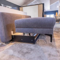 Nehl Schlafsofas|Schlafsofa Genua Bezug Stoff Alpha Anthrazit Fuß Metall Schwarz Matt Mit Dekokissen