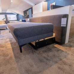 Nehl Schlafsofas|Schlafsofa Genua Bezug Stoff Alpha Anthrazit Fuß Metall Schwarz Matt Mit Dekokissen