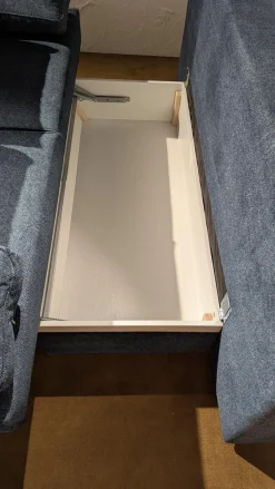 Restyl Schlafsofas|Schlafsofa Kendall Stoff 2-7063 Blau Füße Schwarz