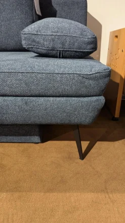 Restyl Schlafsofas|Schlafsofa Kendall Stoff 2-7063 Blau Füße Schwarz