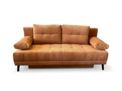 Eigene Herstellung Schlafsofas|Schlafsofa Liam Stoff Cord Kupfer Braun Rot Füße Metall Schwarz Inklusive Bettkasten Und Kissen