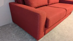 Restyl Schlafsofas|Schlafsofa Louna Stoff 2 6658 Rot Füße Chrom