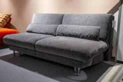 Brühl Schlafsofas|Schlafsofa Quint Stoff 2065 0096 Anthrazit Füße Metall Verchromt
