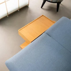 Signet Schlafsofas|Schlafsofa Veda Stoff Kvadrat Re Wool 657 Blau Gestell Eiche