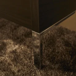 Mondo Kleiderschränke|Schlafzimmer Andro Front und Korpus Eiche Mocca Nachbildung Drehtürenschrank 2 Nachttische Doppelbett Mit Polsterkopfteil Kieselgrau Ohne Matratze Und Lattenrost