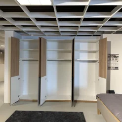 Disselkamp Ganze Schlafzimmer|Schlafzimmer Cuneo Balkeneiche Akzent Lack Taupe Grau Beige Griffe Smart Anthrazit Mit Beleuchtung