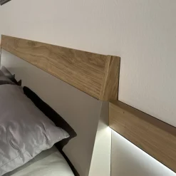 Disselkamp Ganze Schlafzimmer|Schlafzimmer Cuneo Balkeneiche Akzent Lack Taupe Grau Beige Griffe Smart Anthrazit Mit Beleuchtung