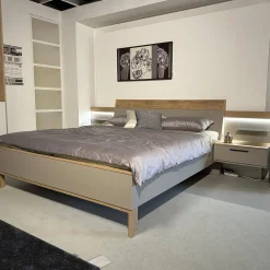 Disselkamp Ganze Schlafzimmer|Schlafzimmer Cuneo Balkeneiche Akzent Lack Taupe Grau Beige Griffe Smart Anthrazit Mit Beleuchtung