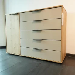 Wiemann Ganze Schlafzimmer|Schlafzimmer Modena Plus Eiche Bianco Glas Leder Champagner Inklusive LED Flexleuchten Bett Ohne Matratze Ohne Lattenrost