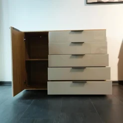 Wiemann Ganze Schlafzimmer|Schlafzimmer Modena Plus Eiche Bianco Glas Leder Champagner Inklusive LED Flexleuchten Bett Ohne Matratze Ohne Lattenrost