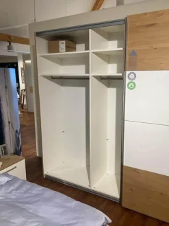 Disselkamp Ganze Schlafzimmer|Schlafzimmer Studioline Bett Bezug Kunstleder Elephant Grau Rahmengestell Furnier Ohne Matratze Ohne Lattenrost Inklusive Schiebetürenschrank Und Kosolen