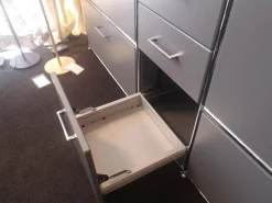 Dauphin Home Regale|Schrank 4 Oh Lack Vulkangrau Gestell Stahl Mit Office Griff