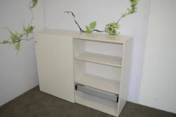 WernerWorks Regale & Container|Schrank Basic S BSWS Weiß mit 2 Vollauszügen