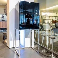 YOMEI Kommoden & Sideboards|Schrank Magic Cube Work Klavierlack Gestell Chrom Poliert Mit Inneneinteilung