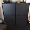 Dauphin Home Vitrinen & Highboards|Schrank Modul Space MDF Anthrazit Stahlrohr Schwarz