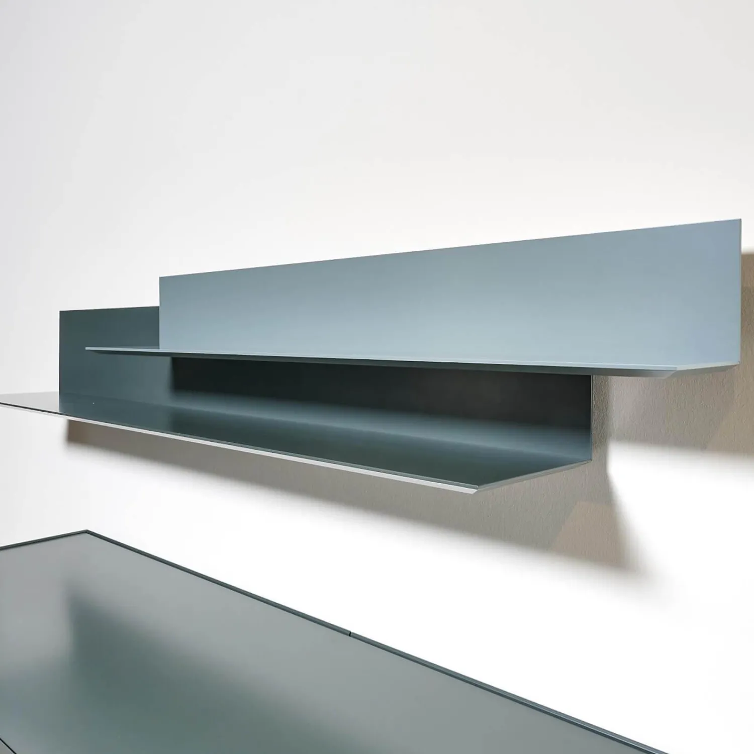 Interlübke Kommoden & Sideboards|Schrank Sideboard Cube Bold Lack Bahia Mit Iilu Regalen Lack Bahia Und Lack Laguna Blau