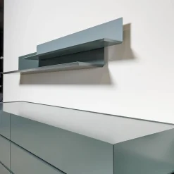 Interlübke Kommoden & Sideboards|Schrank Sideboard Cube Bold Lack Bahia Mit Iilu Regalen Lack Bahia Und Lack Laguna Blau