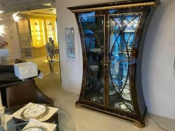 Turri Kommoden & Sideboards|Schrank Trionfo T110 Hochglanz mit Marmorierung und Blattgold Konturen