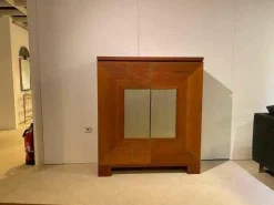 Scholtissek Vitrinen & Highboards|Schrank Varell Amerikanische Kirsche Geölt 2-türig mit Milchglasfüllung