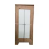 Scholtissek Vitrinen & Highboards|Schrank Varus Schmal Korpus Knorrige Eiche Puro Geölt Front Glas 9010 Weiß Matt