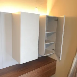 Sudbrock Wohnwände & Tv-Lowboards|Schrankwand Cubo Holz Lack Nußbaum Natur 469 Glattlack Kaschmir