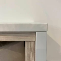 Lema Wohnwände & Tv-Lowboards|Schrankwand T030 Holz Gelb Grau Weiß Lackiert