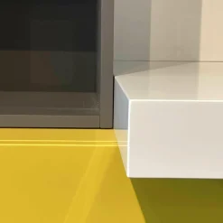 Lema Wohnwände & Tv-Lowboards|Schrankwand T030 Holz Gelb Grau Weiß Lackiert