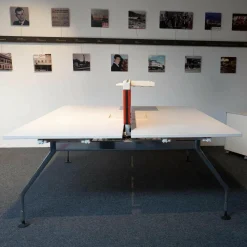 Vitra Schreibtische & Sekretäre|Schreibtisch Doppelarbeitsplatz Melamin Soft Light Stoff Plano Orange