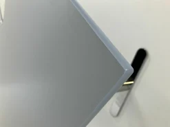 Montana Schreibtische & Sekretäre|Schreibtisch HiLow 2 MDF Fjord Anthrazit Grau Gestell Aluminium Chrom Glänzend Höhenverstellbar