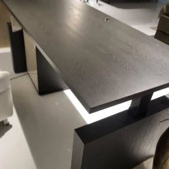 Musterring Schreibtische & Sekretäre|Schreibtisch Kara Frame Platte Und Gestell Eiche Graphit Anthrazit Furniert Inklusive Rollcontainer Lack Platingrau