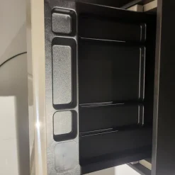 Musterring Schreibtische & Sekretäre|Schreibtisch Kara Frame Platte Und Gestell Eiche Graphit Anthrazit Furniert Inklusive Rollcontainer Lack Platingrau