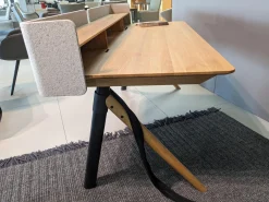 Team 7 Schreibtische & Sekretäre|Schreibtisch Pisa Eiche Naturöl mit Ausstattungspaket 2 Höhenverstellbar Beleuchtung