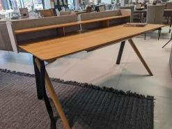 Team 7 Schreibtische & Sekretäre|Schreibtisch Pisa Eiche Naturöl mit Ausstattungspaket 2 Höhenverstellbar Beleuchtung