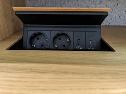 Team 7 Schreibtische & Sekretäre|Schreibtisch Pisa Eiche Naturöl mit Ausstattungspaket 2 Höhenverstellbar Beleuchtung