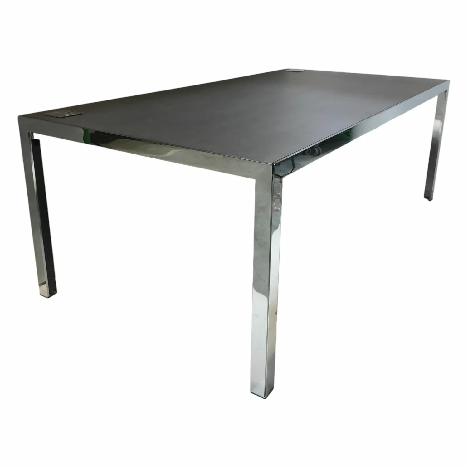 B&B Italia Schreibtische & Sekretäre|Schreibtisch Progetto 1 Eiche Grau Gestell Verchromt