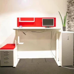 Style Selection Schreibtische & Sekretäre|Schreibtisch Velum E10 mit Motorisch Verstellbarer Rollcontainer Velum E10