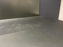 Hülsta Schreibtische & Sekretäre|Schreibtisch ZO 100 Tisch Paneel Schwarz Kufengestell Schwarz Mit Rollcontainer Korpus Und Front Champagner