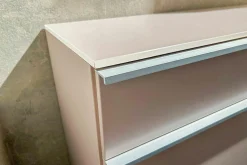 Schönbuch Schuhschränke|Schuhschrank Basic MDF Lackiert Altrosa Abdeckplatte Glas