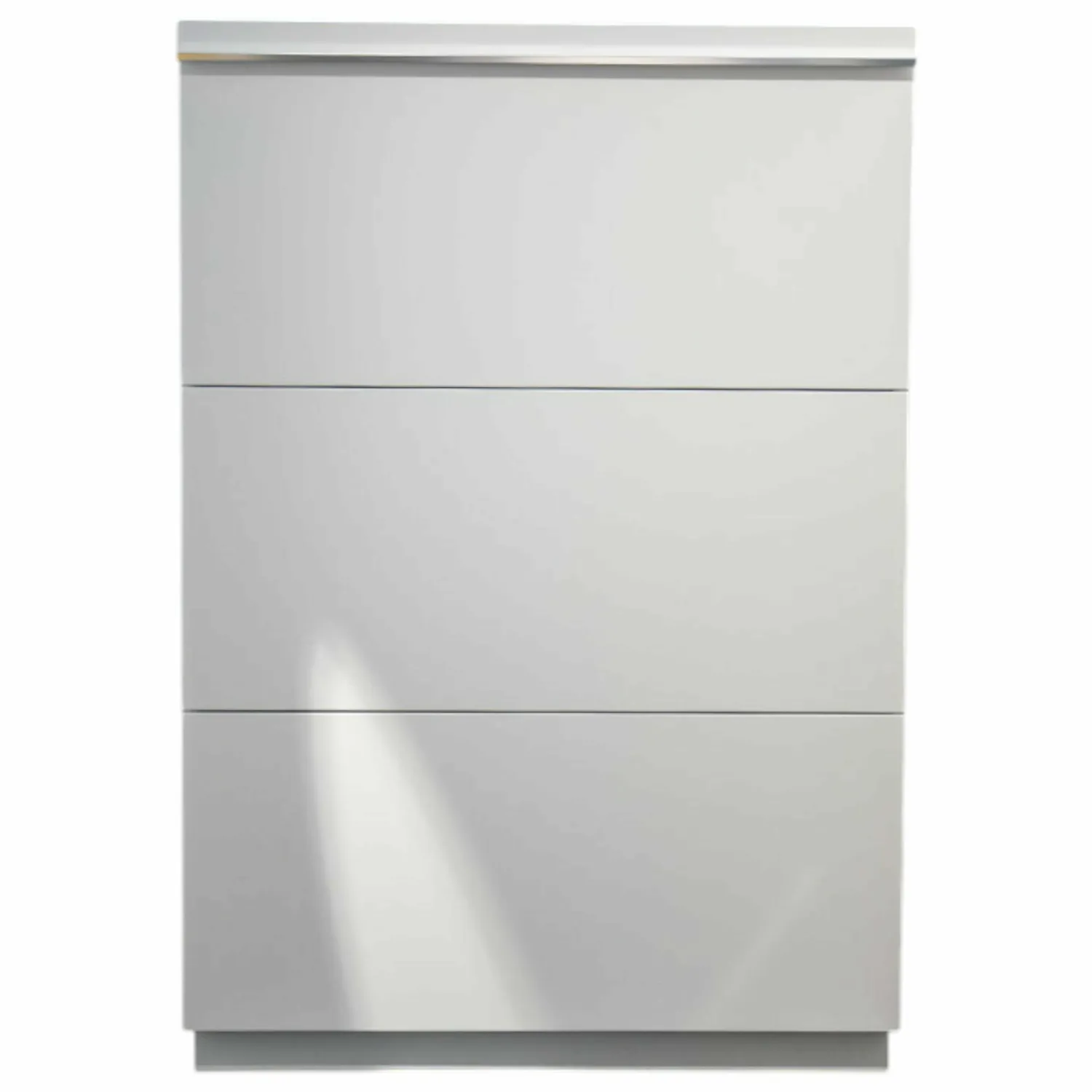 Schönbuch Schuhschränke|Schuhschrank Basic MDF Matt Lackiert Snow White Weiß Griff Aluminium