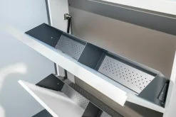 Schönbuch Schuhschränke|Schuhschrank Basic MDF Matt Lackiert Snow White Weiß Griff Aluminium