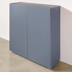 Interlübke Schuhschränke|Schuhschrank Cube Light T21 Mattlack Anthrazit Glas