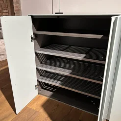 Schönbuch Schuhschränke|Schuhschrank Stripes Lack Akzentfarbe 30 Jade Korpus Melamin Anthrazit