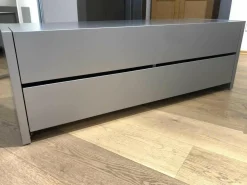 Schönbuch Schuhschränke|Schuhtruhe Logo Matt Lack Silber Grau