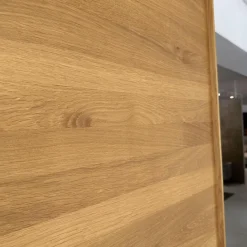 Team 7 Kleiderschränke|Schwebetürenschrank Lunetto Eiche Naturöl Glas Naturweiß Matt mit Innenbeleuchtung