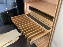 Team 7 Kleiderschränke|Schwebetürenschrank Soft Eiche Wild Weißöl Farbglas Matt Hellgrau Inklusive Innenleben Und Beleuchtung