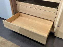 Team 7 Kleiderschränke|Schwebetürenschrank Soft Eiche Wild Weißöl Farbglas Matt Hellgrau Inklusive Innenleben Und Beleuchtung